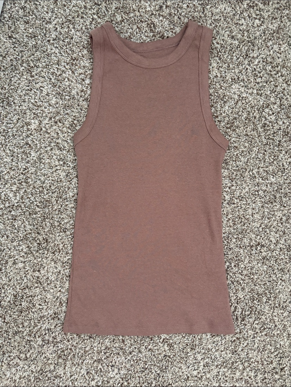 Women’s Sleeveless Rib Tank Top - Brown